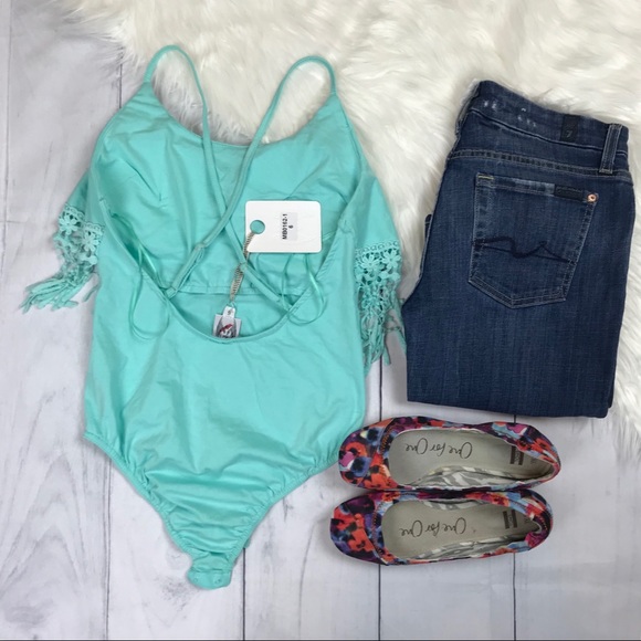 Angela Baby New One Piece Bodysuit Mint Green Blue - Picture 3 of 7